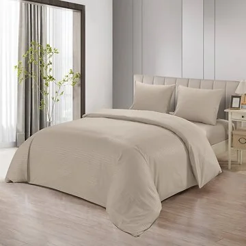 LAVELLA INCE BETTBEZUG SET | BEIGE 200X220 CM 4-TEILIG