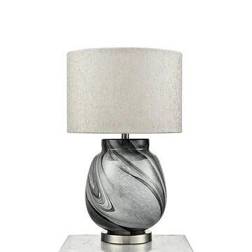 LUMCI SARAH TISCHLAMPE | SILBER-GRAU Ø38X64 CM