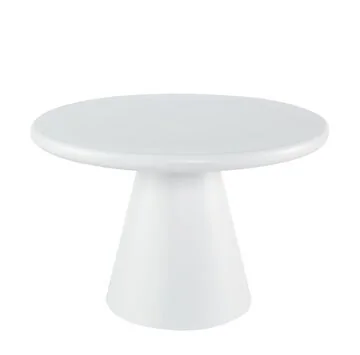 BOBBIO DINING TABLE WHITE | Ø130X76 CM WIT