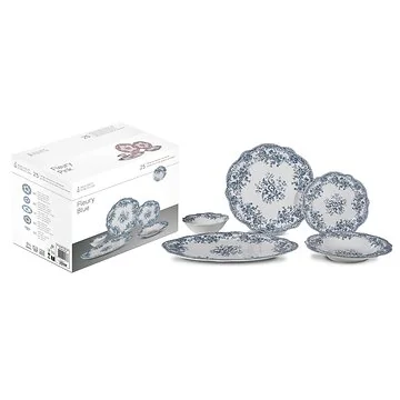 BRICARD FLEURY GESCHIRR SET | BLAU 25-TEILIG