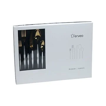 FERVEO SARA CUTLERY SET | 36-PIECE GOLD / WHITE