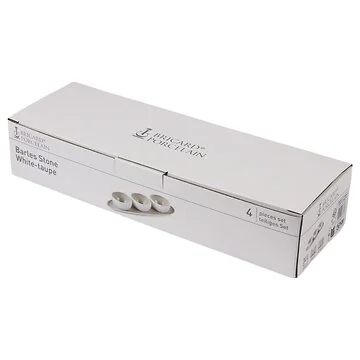 BRICARD BARLES STONE SCHAALTJESSET | WIT-TAUPE 4-DELIG