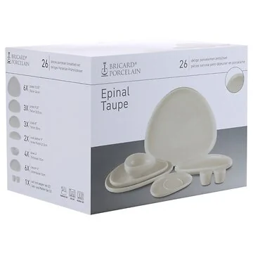 BRICARD EPINAL BREAKFAST SET | TAUPE 26-PIECE