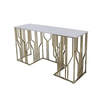 TARANTO ABLAGETISCH GOLD | 150X45X80 CM MARMOR 928