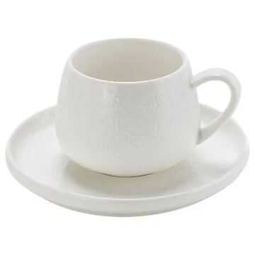BRICARD ARAGON KOFFIESET | WIT RELIËF 12-DELIG