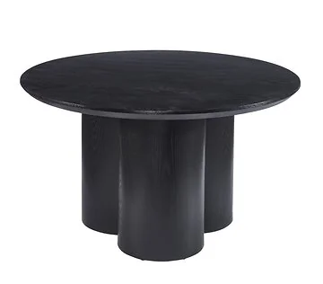 ENNA DINING TABLE BLACK | Ø130X75 CM BLACK