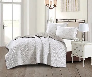 TULIN BEDSPREAD SET CNR005 | TAUPE 3-PIECE