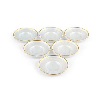 BRICARD REXY TELLERS SET | 12 CM PERLE WEISS-GOLD 6-TEILIG