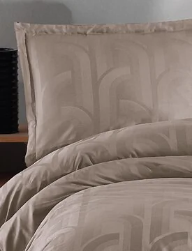 LAVELLA SOFIA DUVET COVER SET SATIN | BEIGE 200X220 CM 4-PC