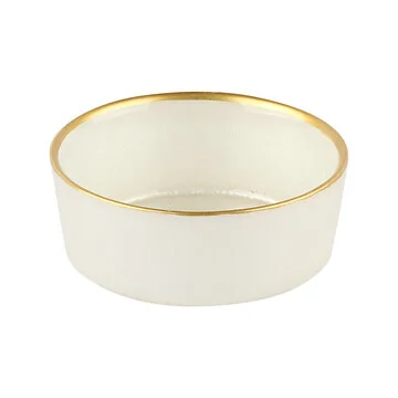 BRICARD REXY BOWLS SET | 9 CM PEARL WHITE-GOLD 6-PIECES