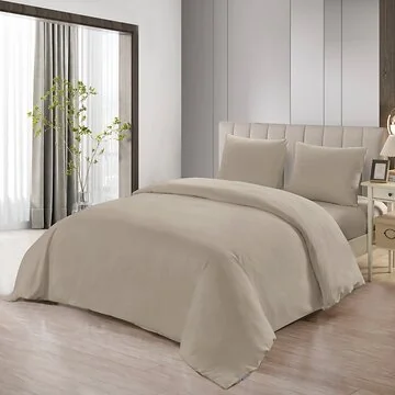 LAVELLA SADE DUVET COVER SET | BEIGE 200X220 CM 4-PIECE
