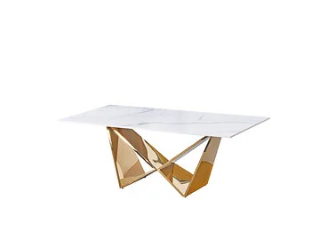 CENTO COFFEE TABLE GOLD | 130X70X42 CM CERAMIC SA003