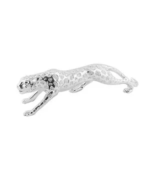 LEOPARD 09E 31CM SILVER WITH DIAMOND