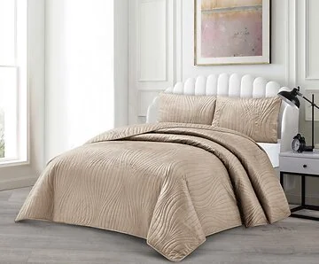 LAVELLA IRIS BEDSPREI SET | 240X250 CM BRUIN 3-DELIG