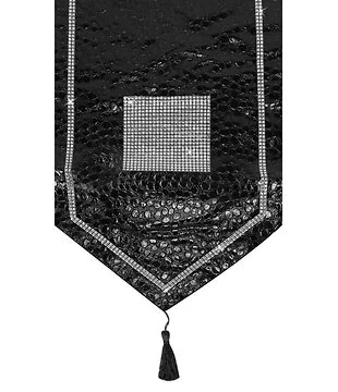 TAFELKLEED LEDER 120x33CM BLACK