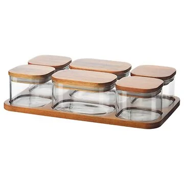 BRICARD ACACIA CONTAINERS SET 006A | 7-PIECE