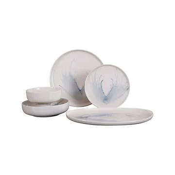 BRICARD VERTOU GESCHIRR SET | WEISS-GRAU 25-TEILIG