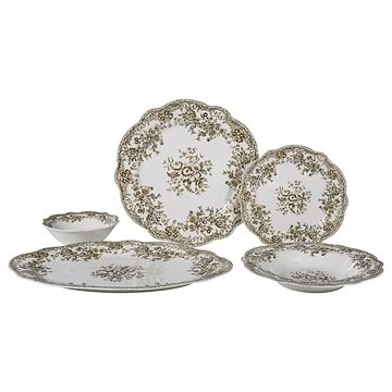BRICARD FLEURY GESCHIRR SET | BRAUN 25-TEILIG