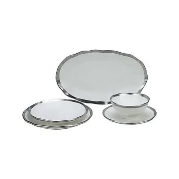 BRICARD DOLE TABLEWARE SET | WHITE-SILVER 25-PIECE