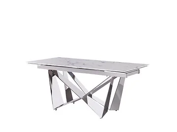 CENTO EETTAFEL ZILVER | 180/240X90X76 CM MARMER 757-1