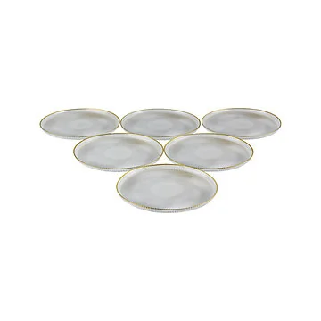 BRICARD JEST BORDEN SET | 21 CM TRANSPARANT-GOUD 6-DELIG