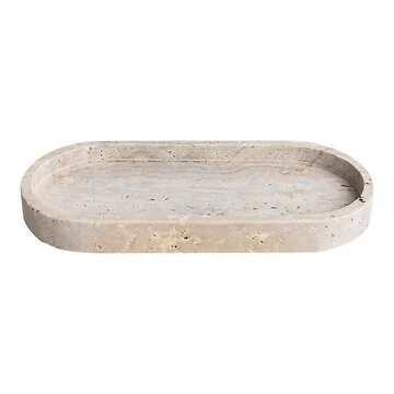 TRAVERTINE DISH CNR-002 | OVAL 12,5X24,5X2,8 CM