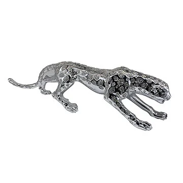 DECORATIE CNR09C LEOPARD | 80 CM ZILVER