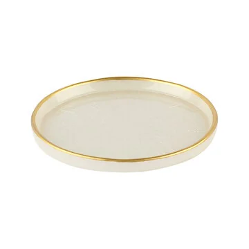 BRICARD REXY TELLER SET | 12 CM PERLE WEISS-GOLD 6-TEILIG