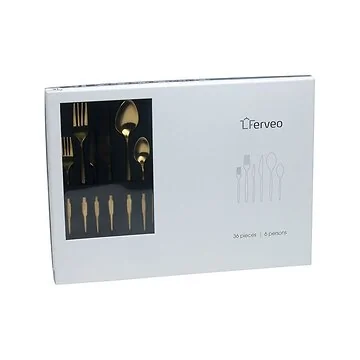 FERVEO SARA CUTLERY SET | 36-PIECE MATTE GOLD