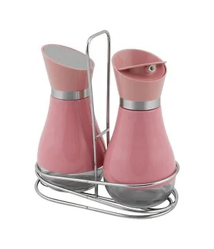 FERVEO 3 PIECE OIL AND VINEGAR SET PINK