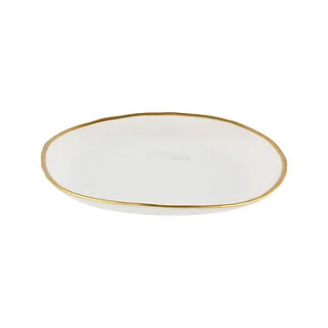 BRICARD KRONOS BORDEN SET | 21 CM BEVROREN WIT-GOUD 6-DELIG