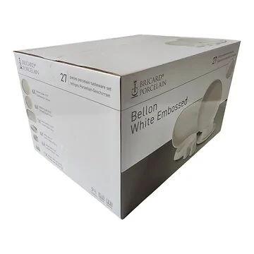 BRICARD BELLON TABLEWARE SET | WHITE EMBOSSED  27-DELIG