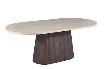 DESIO DINING TABLE BROWN | 200X100X75 CM TRAVERTINE