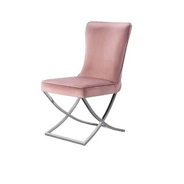 ANDRIA DINING CHAIR | PINK FABRIC VELU52A