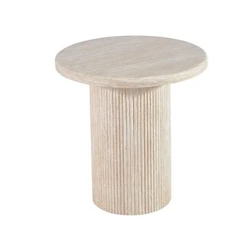 PATERNO BIJZETTAFEL TRAVERTINE | Ø55X55 CM TRAVERTINE