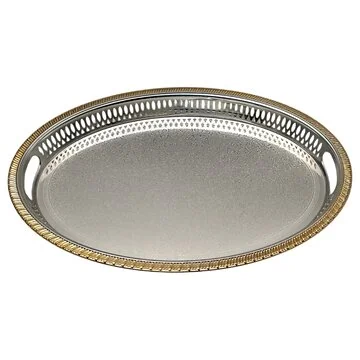 FUGURATO PRÄSENTIERBRETT 152 OVAL | SILBER-GOLD 54X39 CM